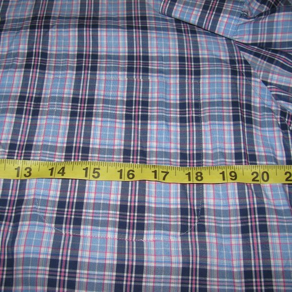 Peter Millar LS Plaid Dress shirt mens Medium - Picture 5 of 6
